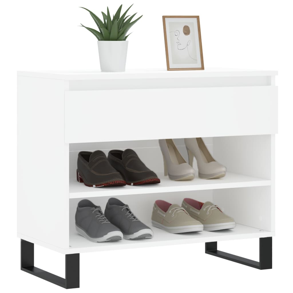 Vidaxx meuble à chaussures 70x36x60 cm bois d'ingénierie blanc