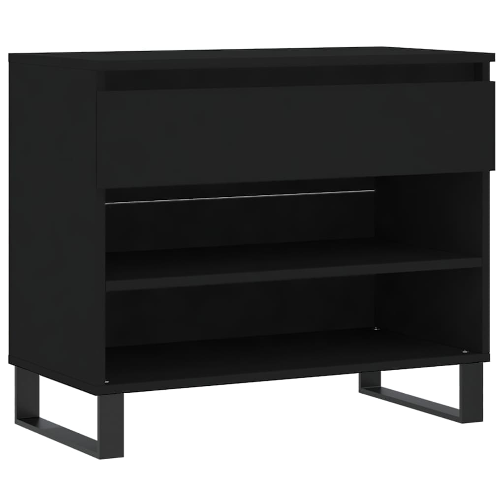 Vidaxx armoire à chaussures 70x36x60 cm bois fini noir
