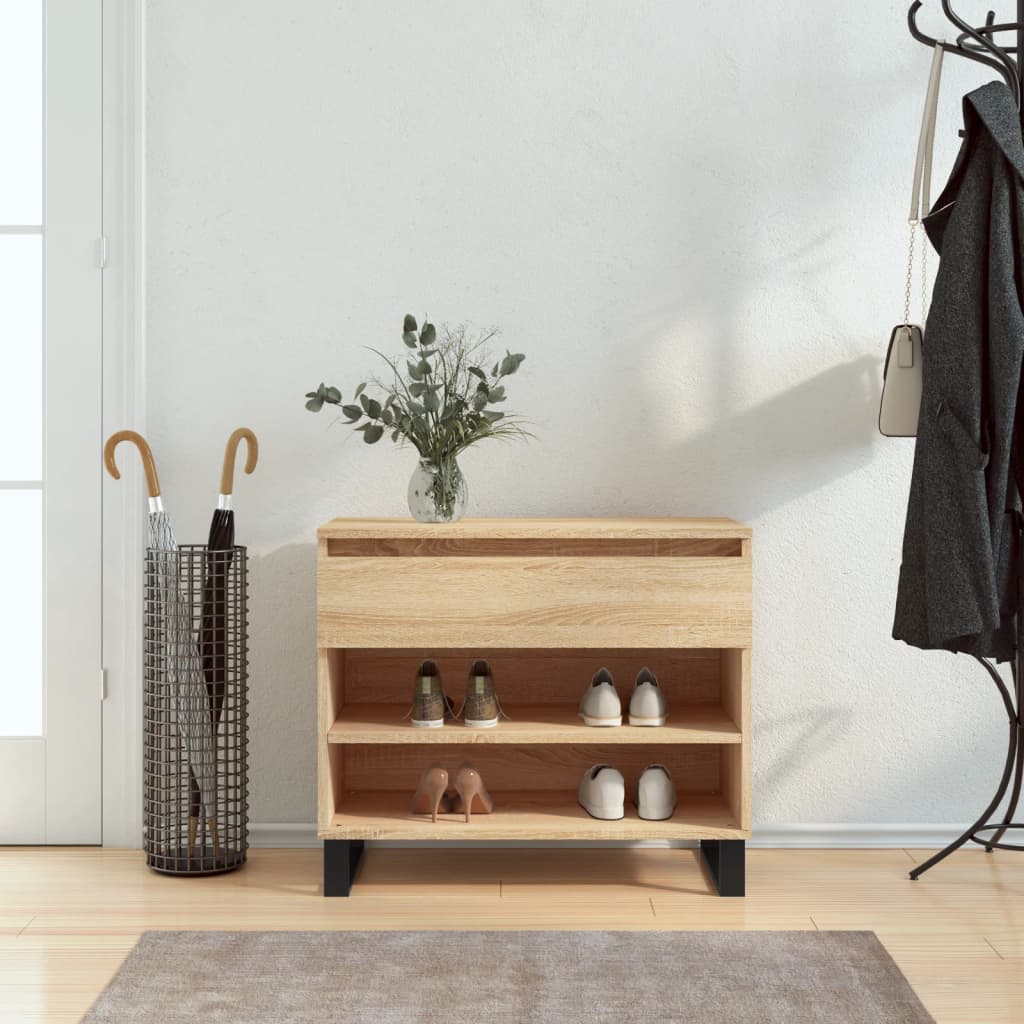 VidaXL armoire à chaussures 70x36x60 cm bois d'ingénierie chêne sonoma