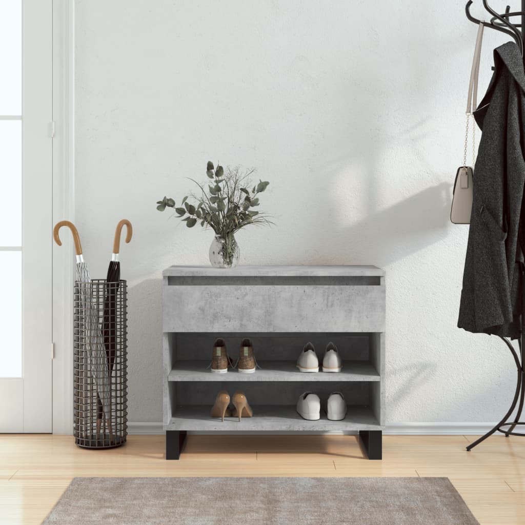 Vidaxx meuble à chaussures 70x36x60 cm bois d'ingénierie gris béton