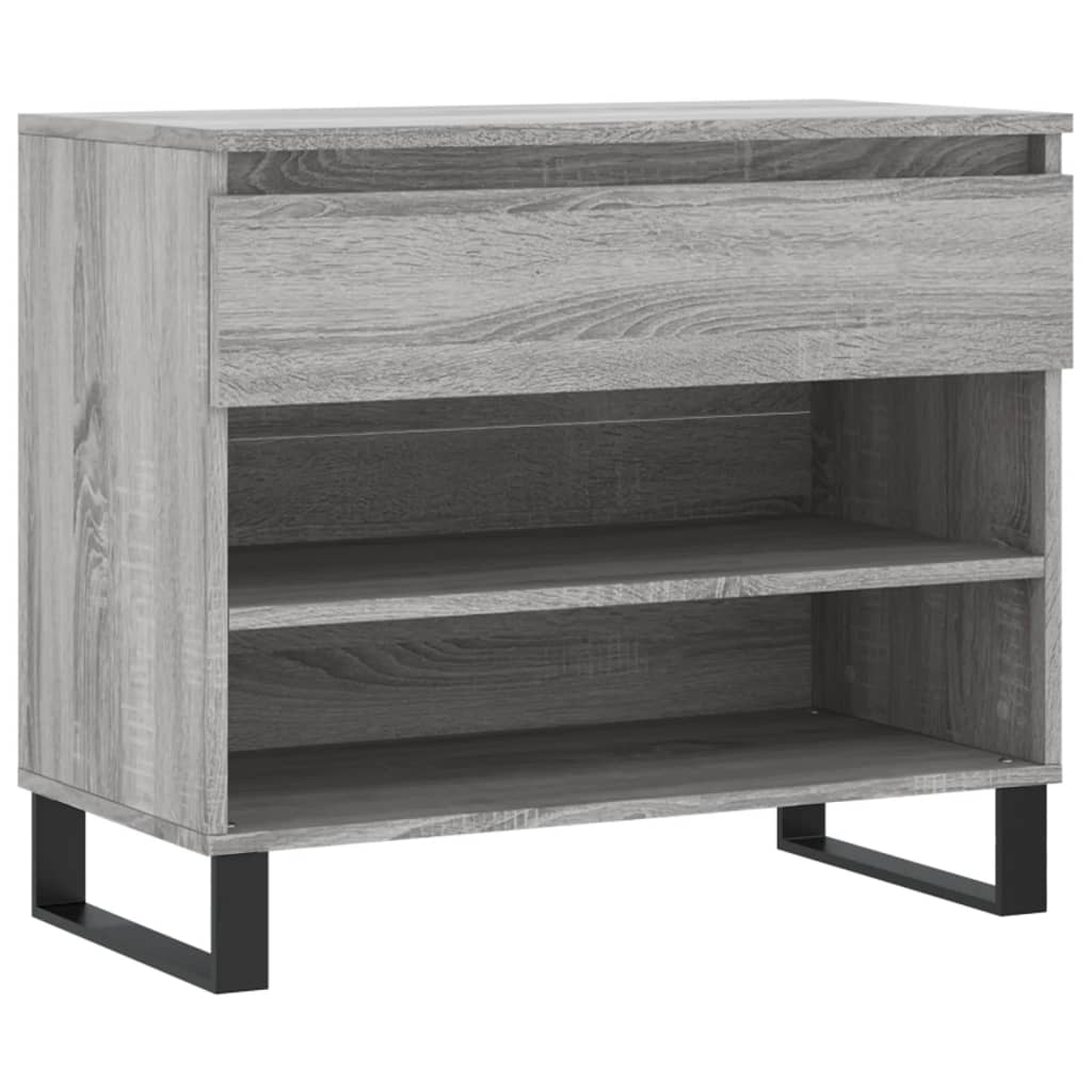 VidaXL armoire à chaussures 70x36x60 cm bois d'ingénierie gris sonoma