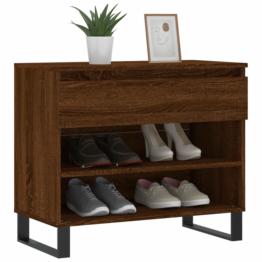 Vidaxx armoire à chaussures 70x36x60 cm bois fini couleur chêne marron