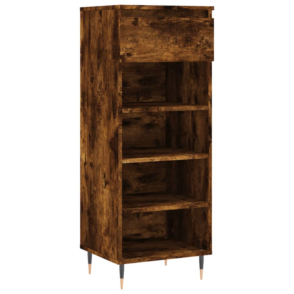 Vidaxx armoire à chaussures 40x36x105 cm bois traité, chêne fumé