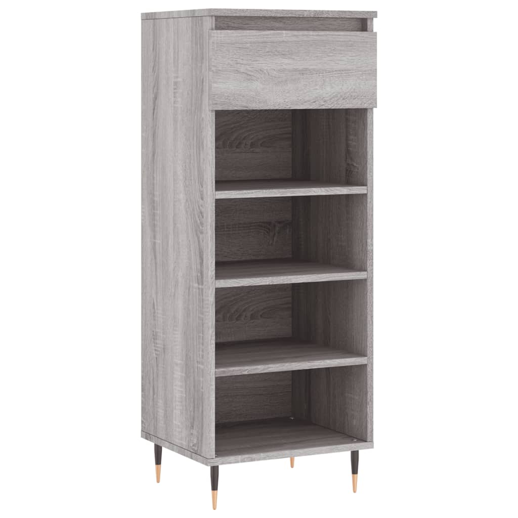 VidaXL armoire à chaussures 40x36x105 cm bois d'ingénierie gris sonoma