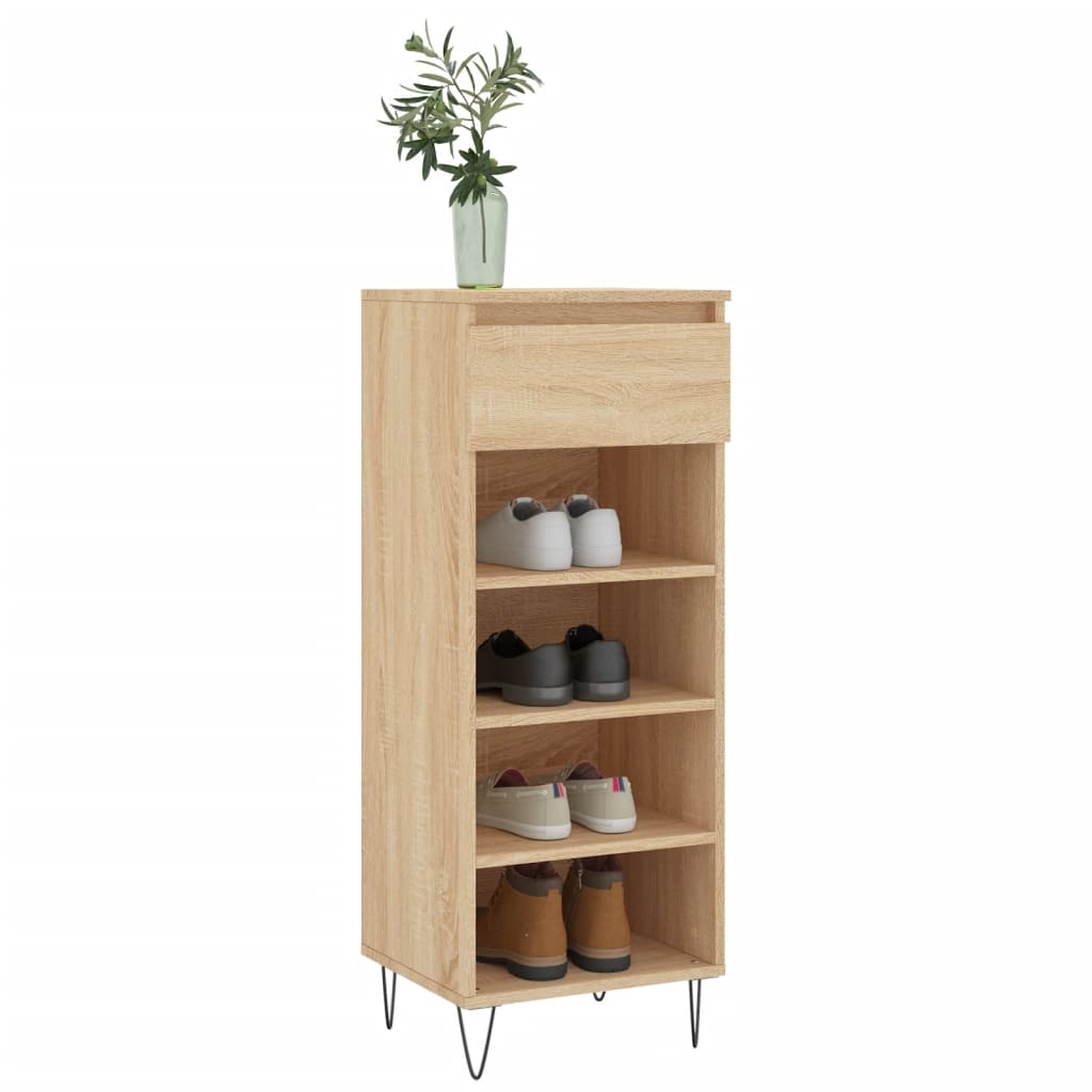 Vidaxx meuble à chaussures 40x36x105 cm en dérivé du bois couleur chêne sonoma