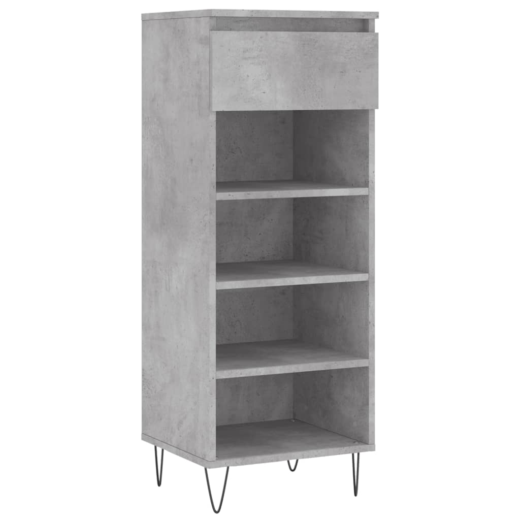 Vidaxx meuble à chaussures 40x36x105 cm dérivé du bois béton gris