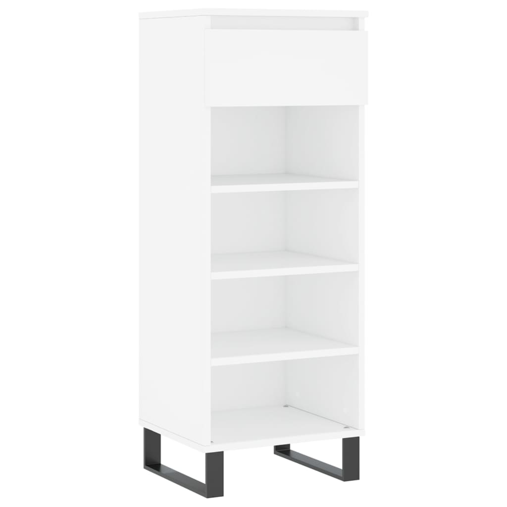 Vidaxx meuble à chaussures 40x36x105 cm bois d'ingénierie blanc