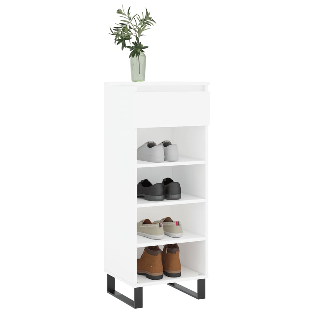 Vidaxx meuble à chaussures 40x36x105 cm bois d'ingénierie blanc