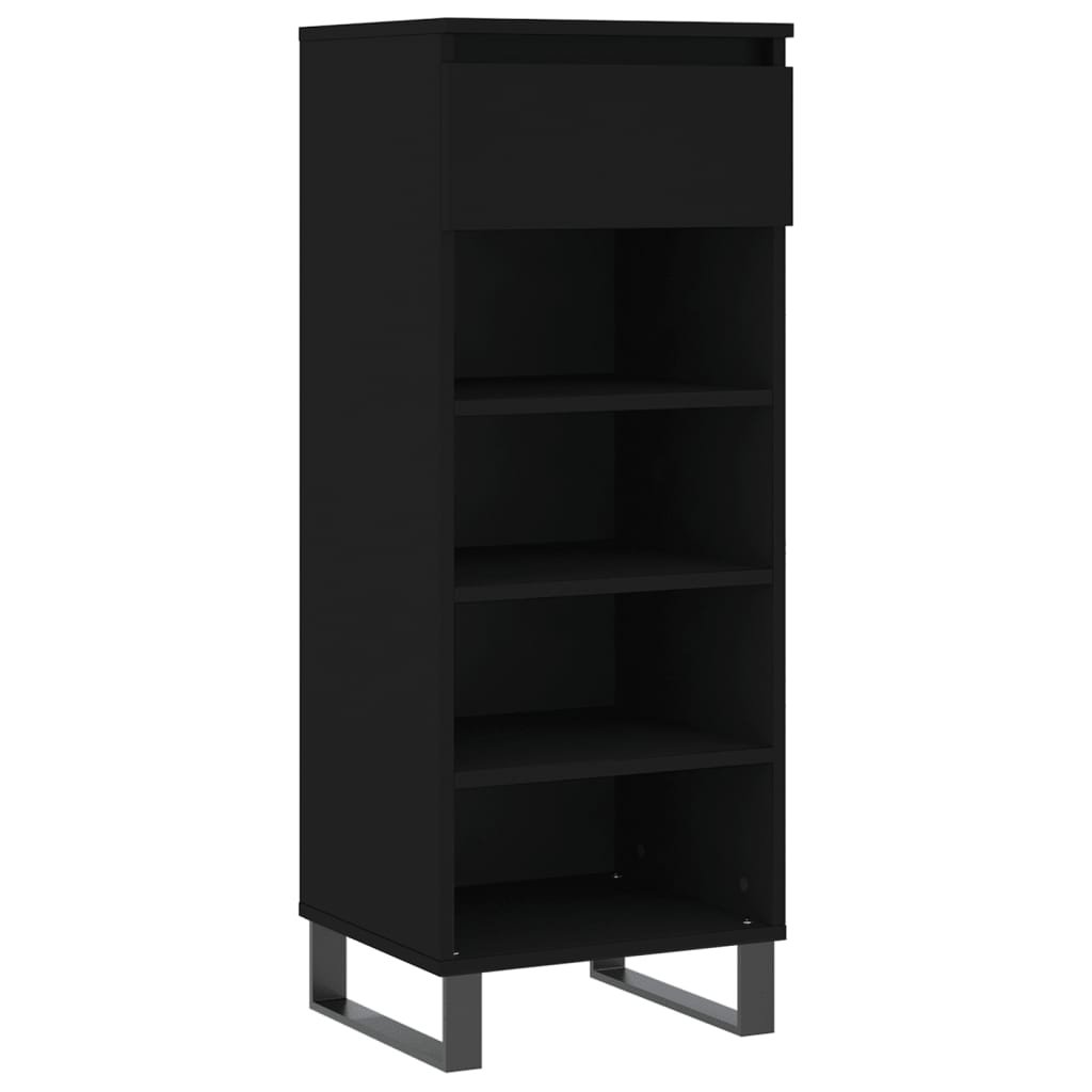 Vidaxx armoire à chaussures 40x36x105 cm bois fini noir