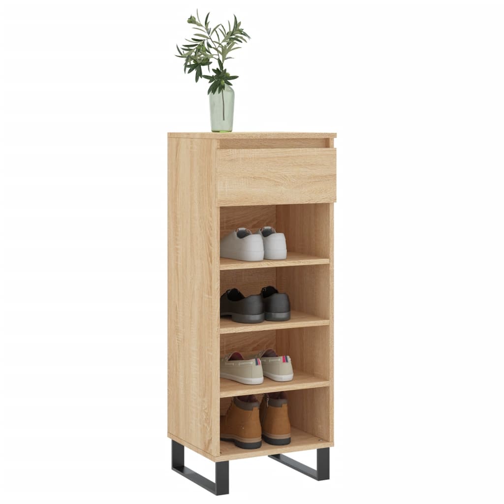 VidaXL Armoire à chaussures 40x36x105 cm bois d'ingénierie chêne sonoma