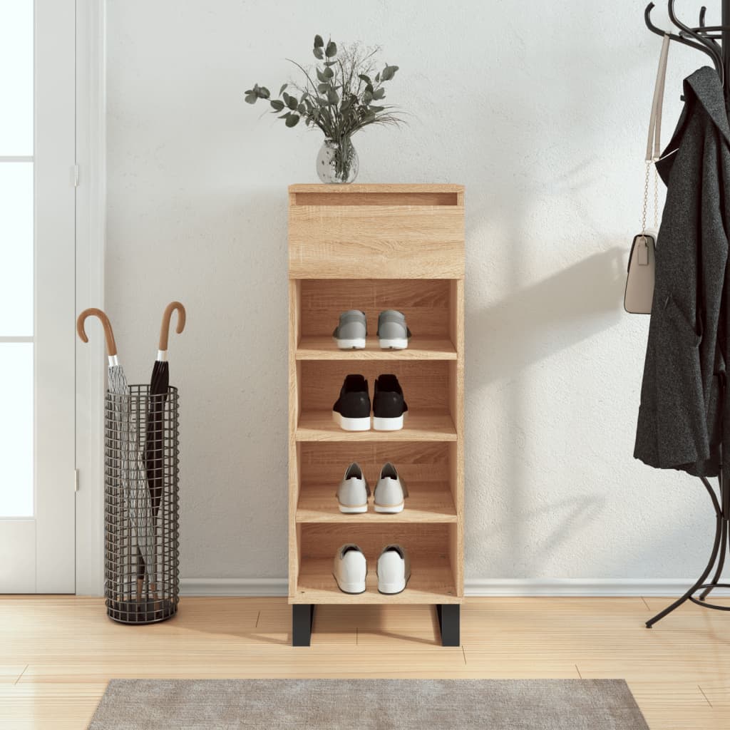 VidaXL Armoire à chaussures 40x36x105 cm bois d'ingénierie chêne sonoma