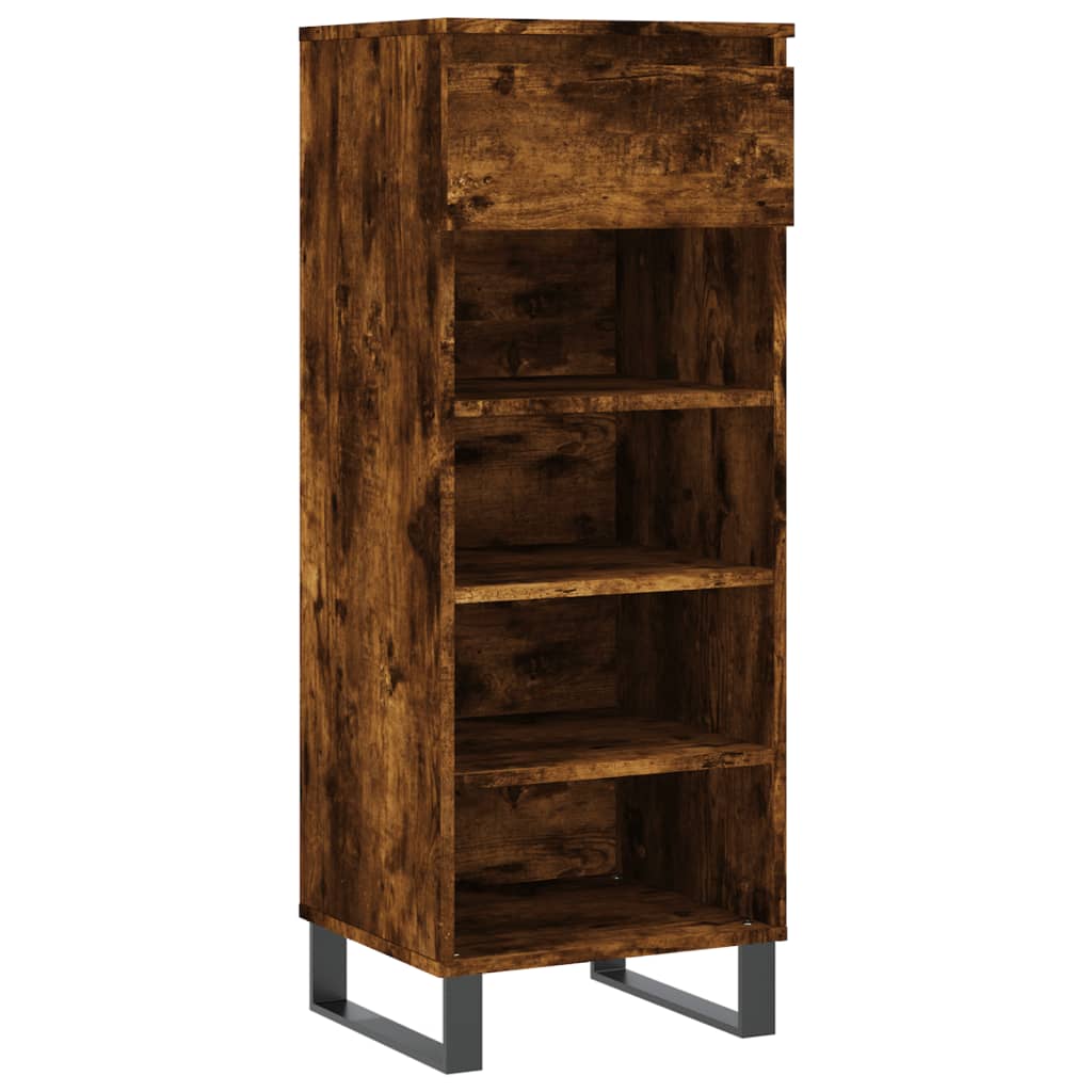 Vidaxx armoire à chaussures 40x36x105 cm bois traité, chêne fumé