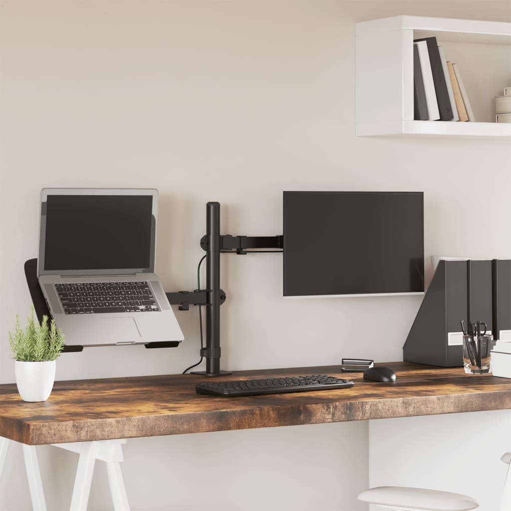 VidaXL support de moniteur VESA 75 100 mm acier noir