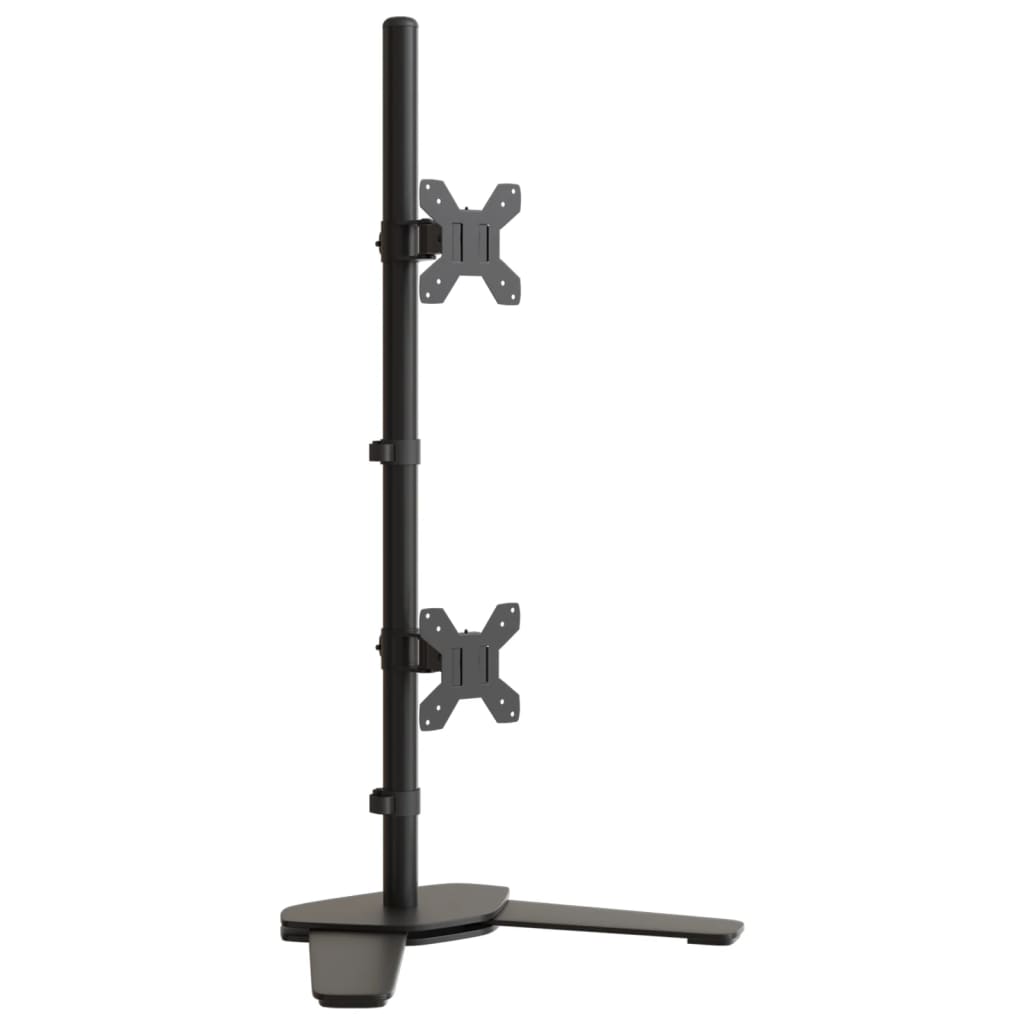 Vidaxl support pour écran double VESA 75 100 mm acier noir