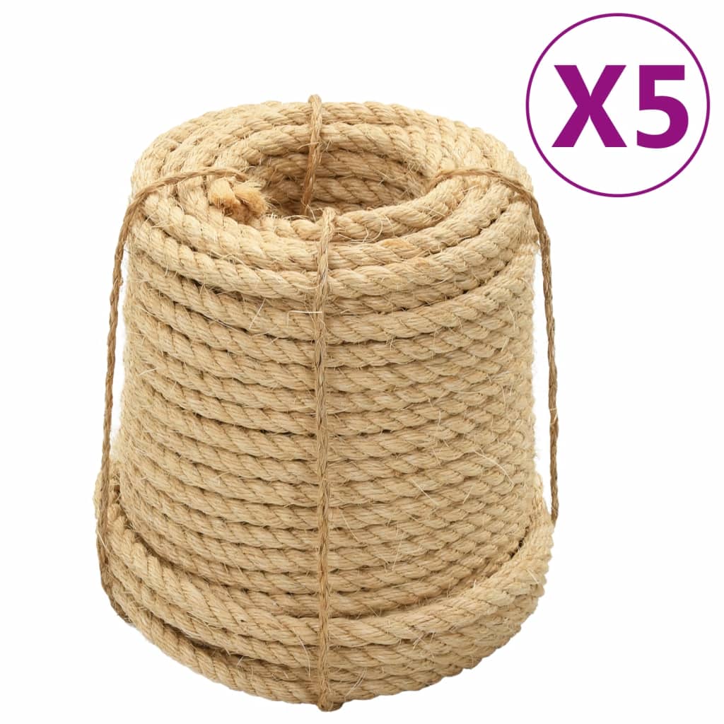 VidaXL Corde 5 pcs 16 mm 100 m sisal