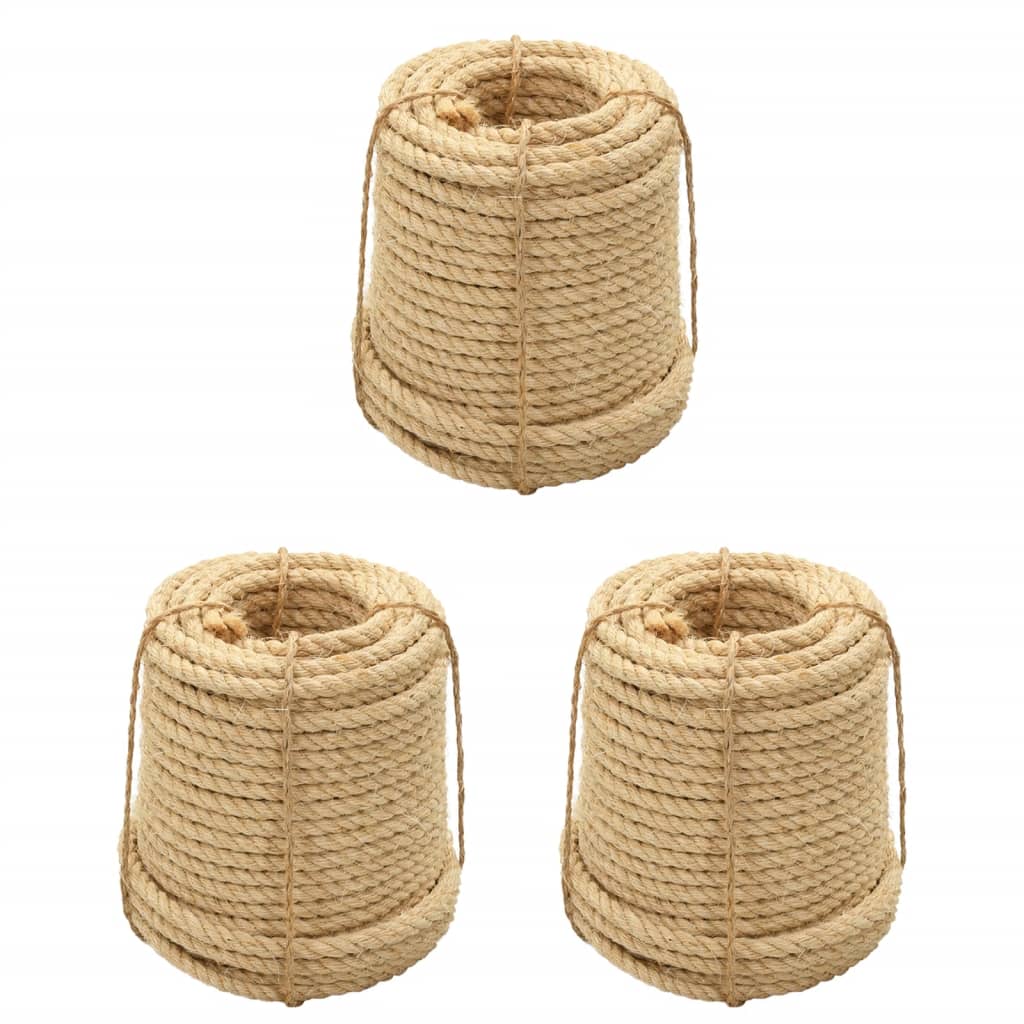 VidaXL Corde 3 pcs 20 mm sisal