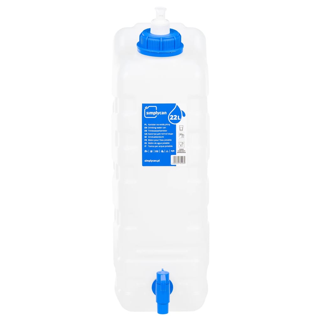 Réservoir d'eau VidaXL avec robinet et distributeur de savon 20 l en plastique