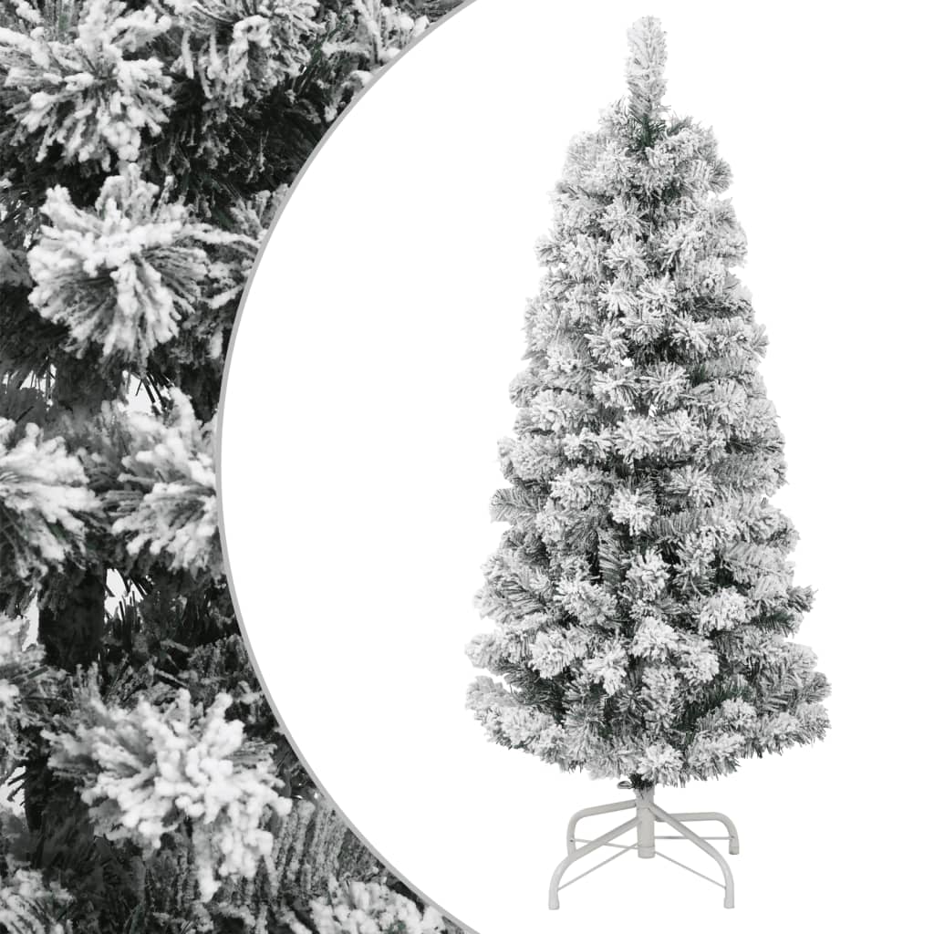 Vidaxx sapin de Noël artificiel avec charnières et neige 120 cm