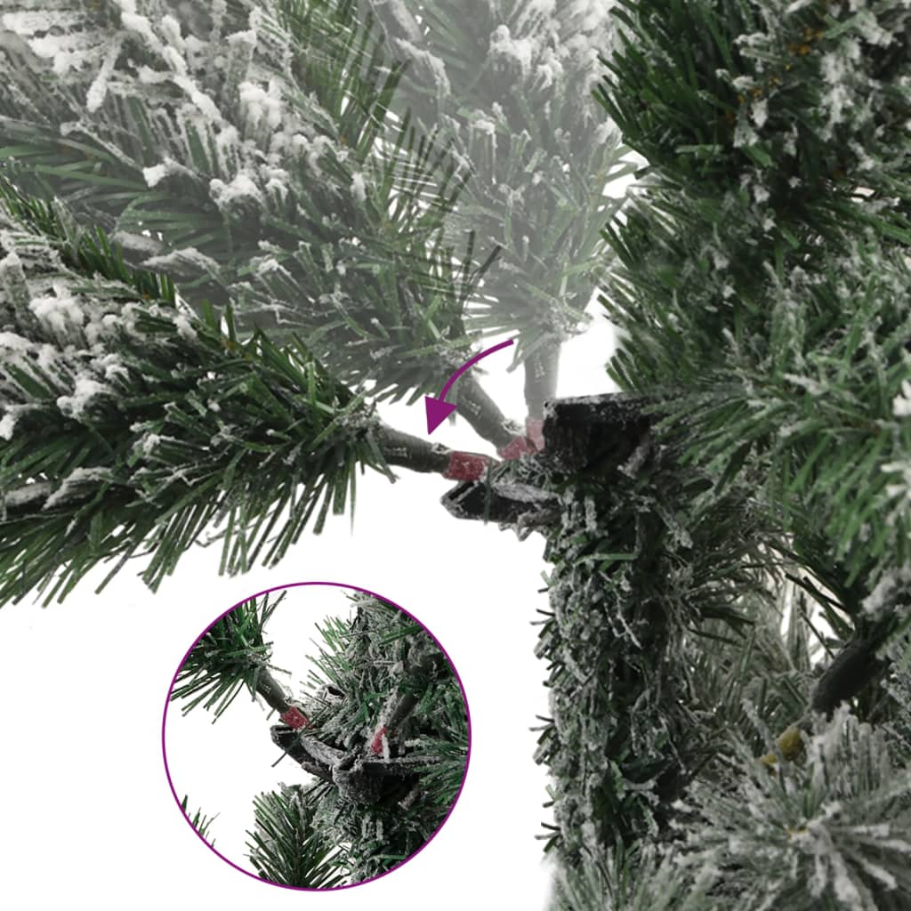 Vidaxx sapin de Noël artificiel avec charnières et neige 120 cm