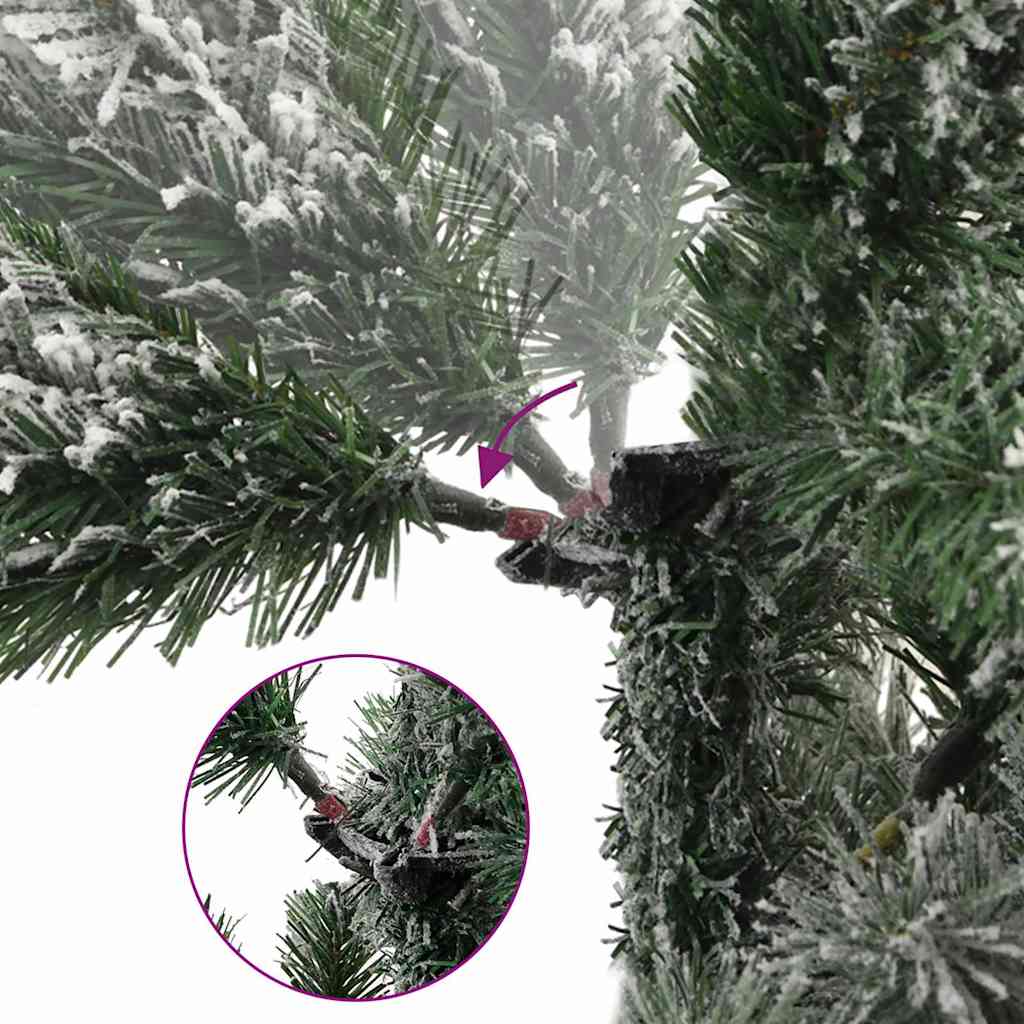 Vidaxx sapin de Noël artificiel avec charnières et neige 150 cm