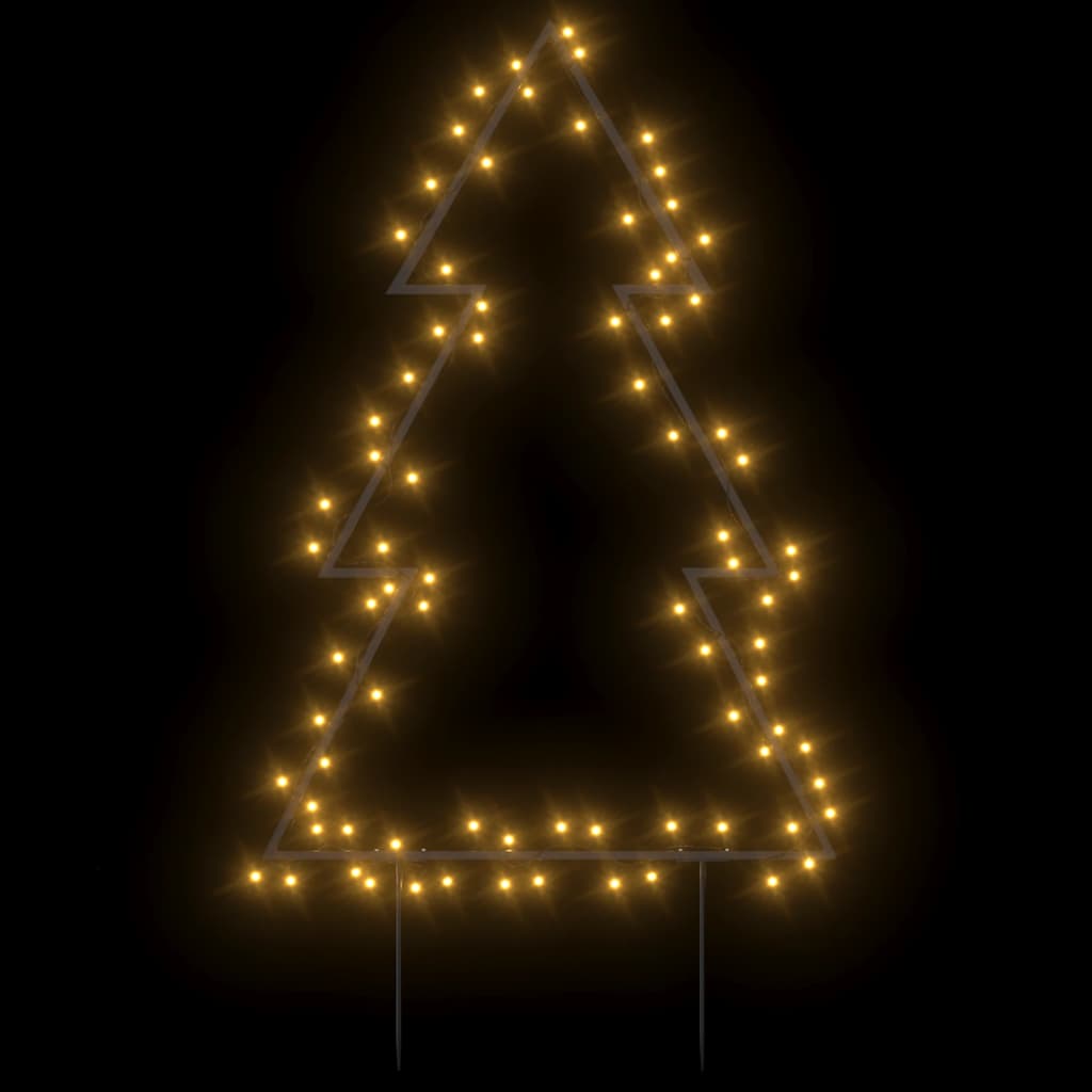 VidaXL lumières de Noël sapin de Noël avec piquets de terre 80 LED 60 cm