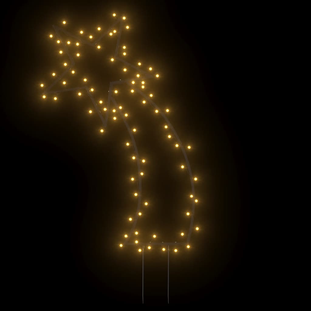 VidaXL lumières de Noël météore avec piquets de terre 80 LED 62 cm