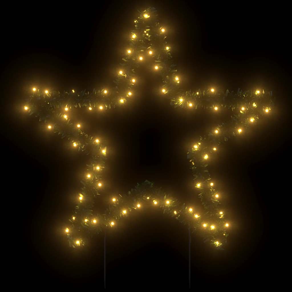 VidaXL Étoile lumineuse de Noël avec piquets de terre 80 LED 60 cm