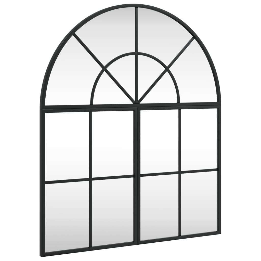 VidaXL Miroir mural arche 60x70 cm fer noir