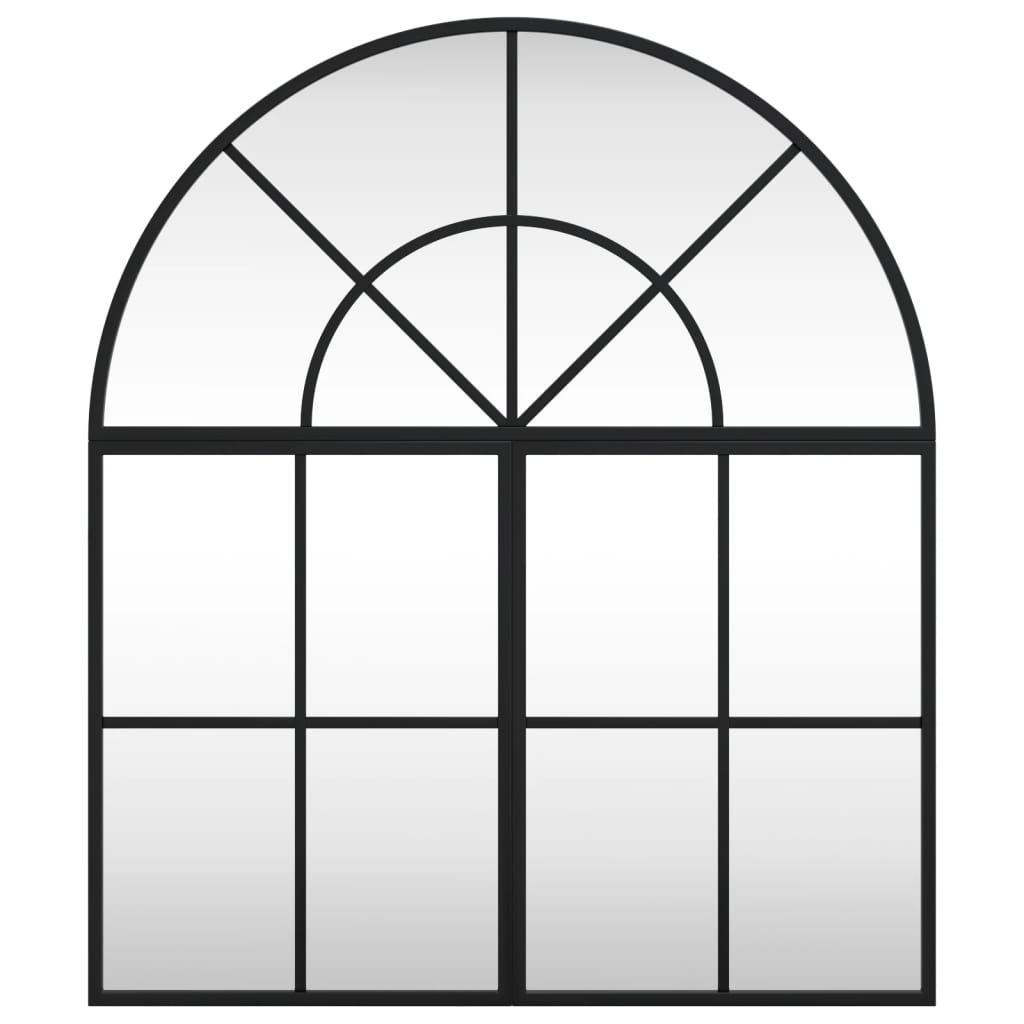 VidaXL Miroir mural arche 60x70 cm fer noir