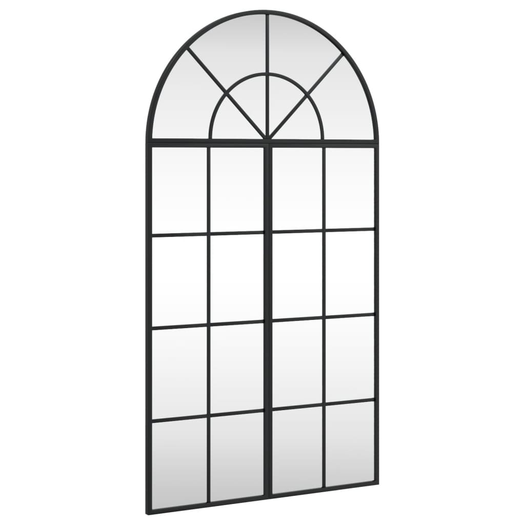 VidaXL Miroir mural arc 60x110 cm fer noir