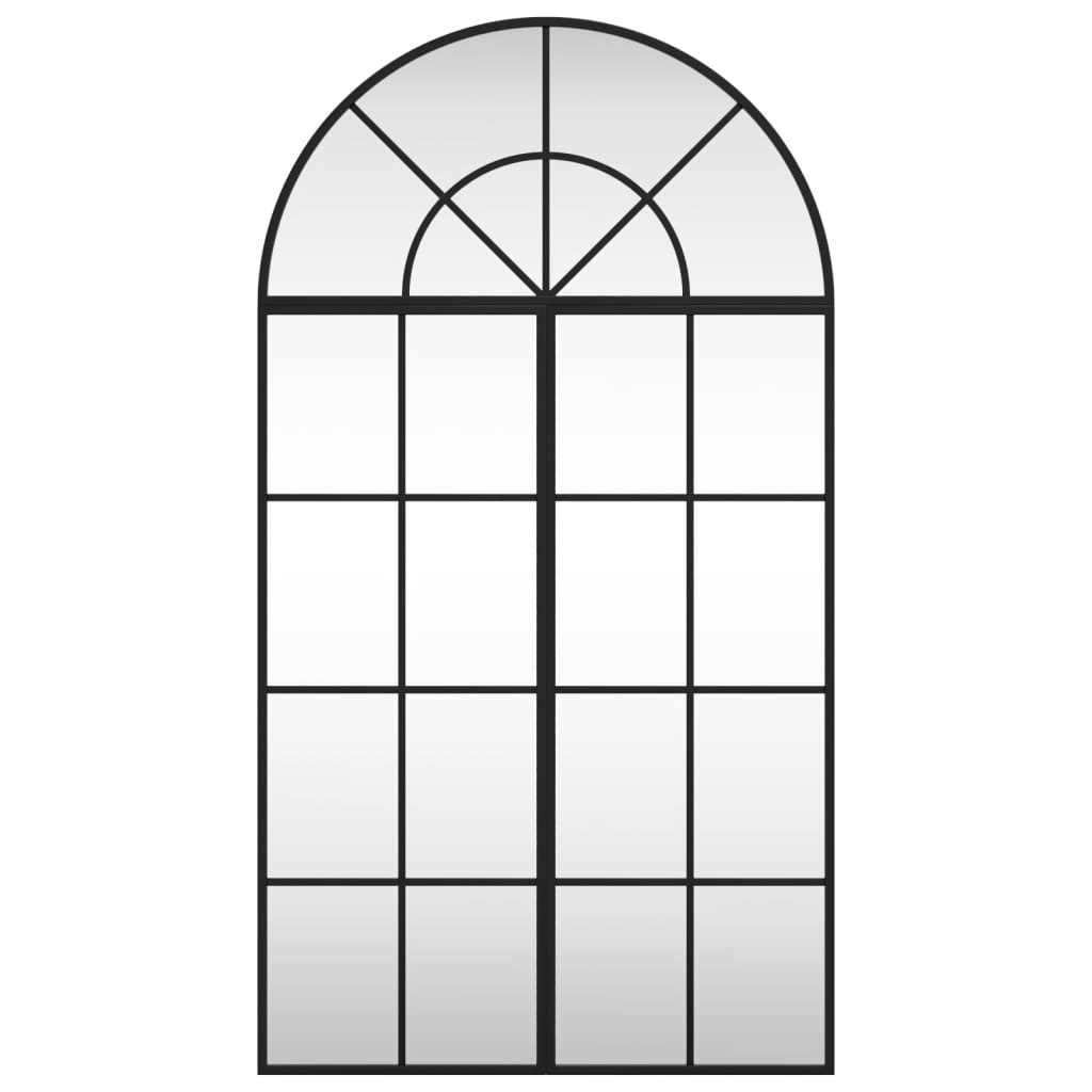 VidaXL Miroir mural arc 60x110 cm fer noir