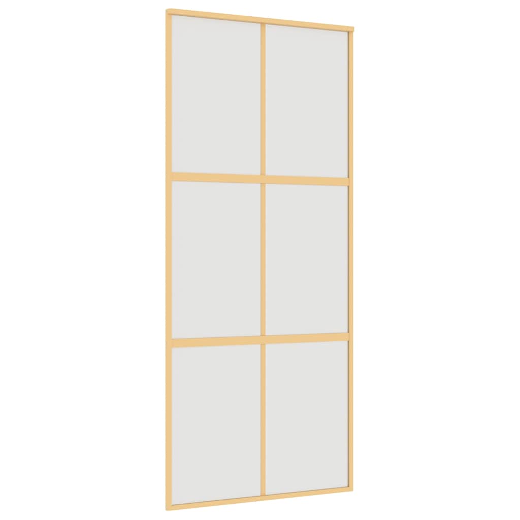 Vidaxx porte coulissante 90x205 cm verre ESG mat et aluminium doré