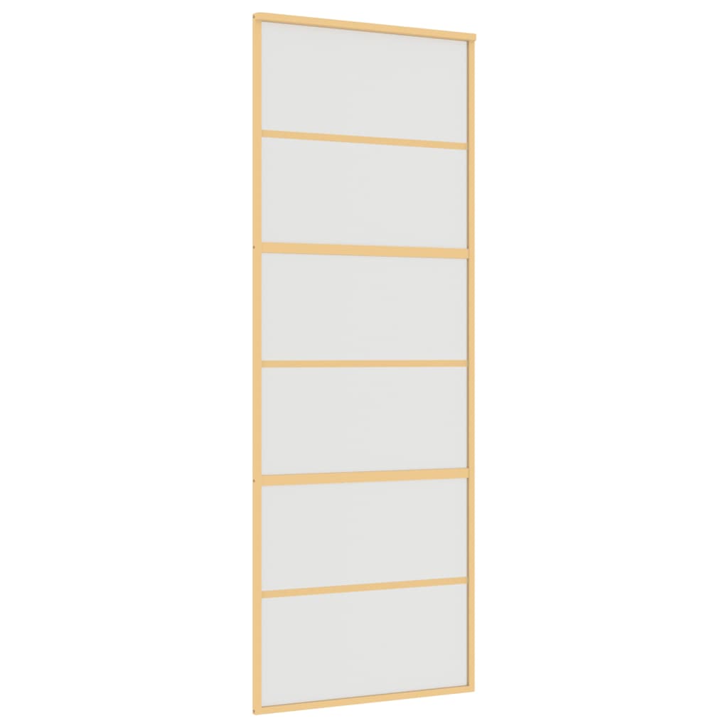 Vidaxx porte coulissante 76x205 cm verre ESG mat et aluminium doré