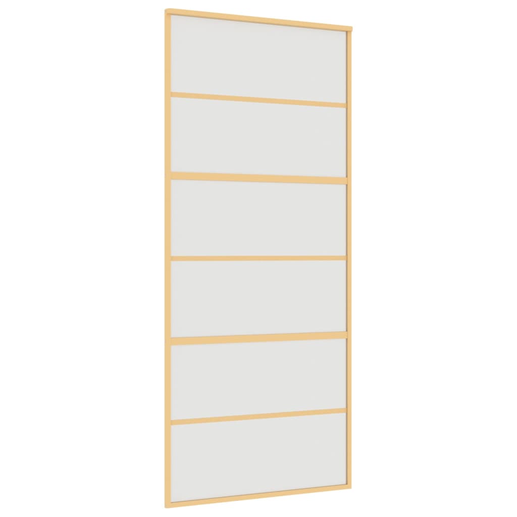 Vidaxx porte coulissante 90x205 cm verre ESG mat et aluminium doré