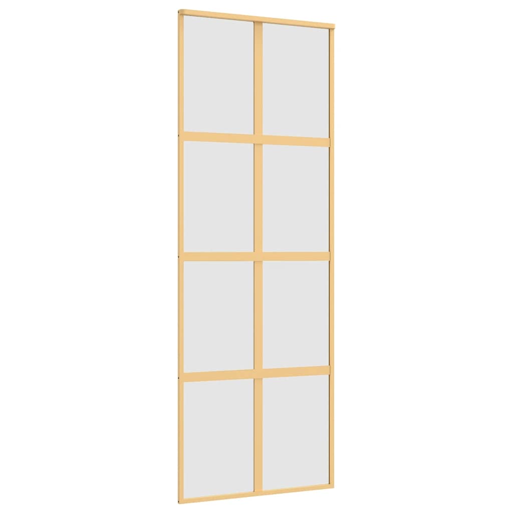 Vidaxx porte coulissante 76x205 cm verre ESG mat et aluminium doré