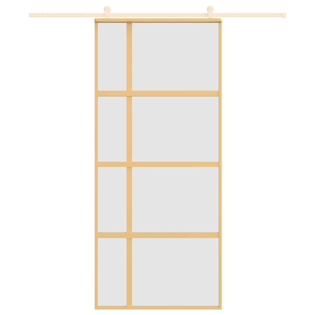 Vidaxx porte coulissante 90x205 cm verre ESG mat et aluminium doré