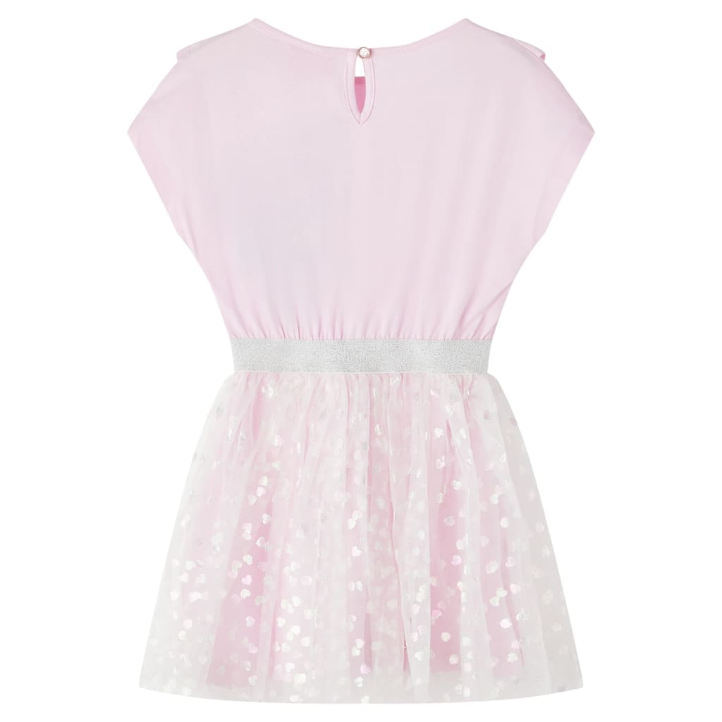 VidaXL Robe enfant à volants 128 rose clair