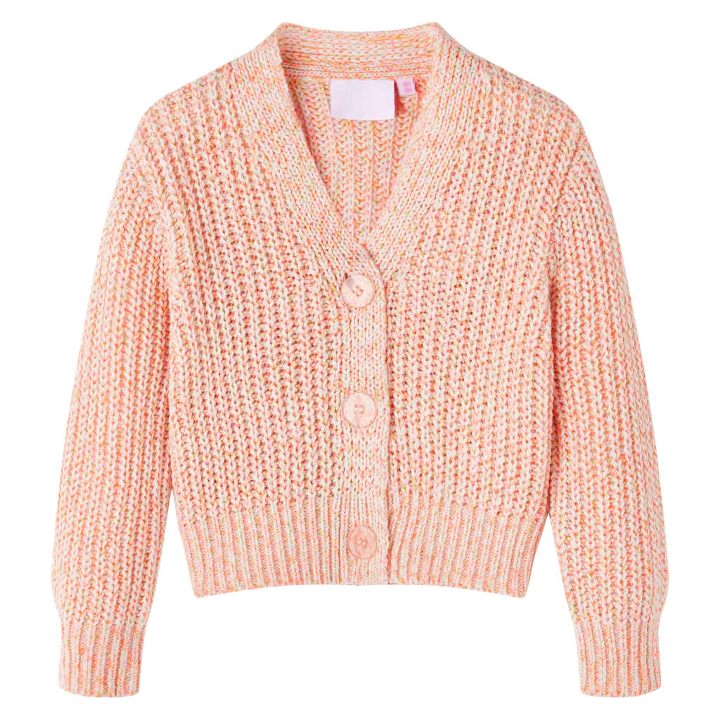 VidaXL Cardigan enfant tricoté 104 rose mélangé