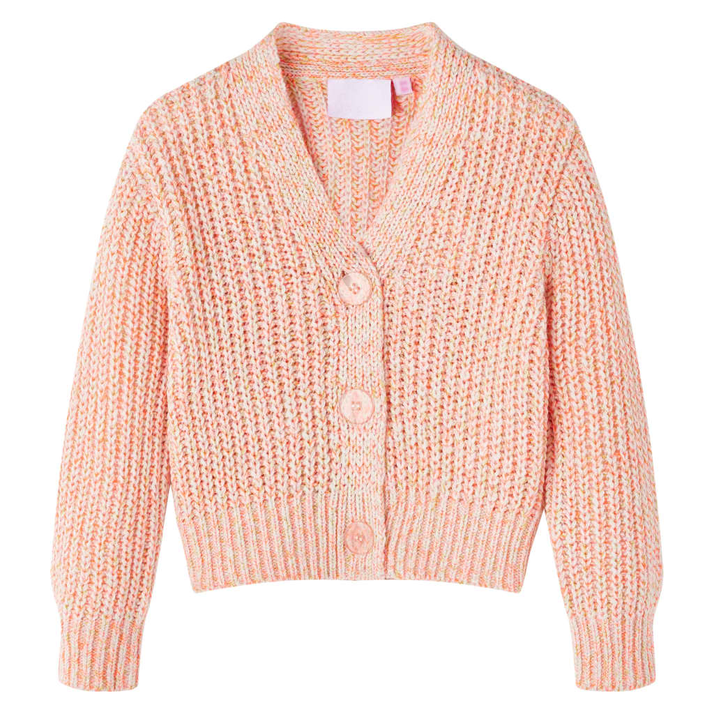 VidaXL Cardigan enfant tricoté 140 rose mélangé