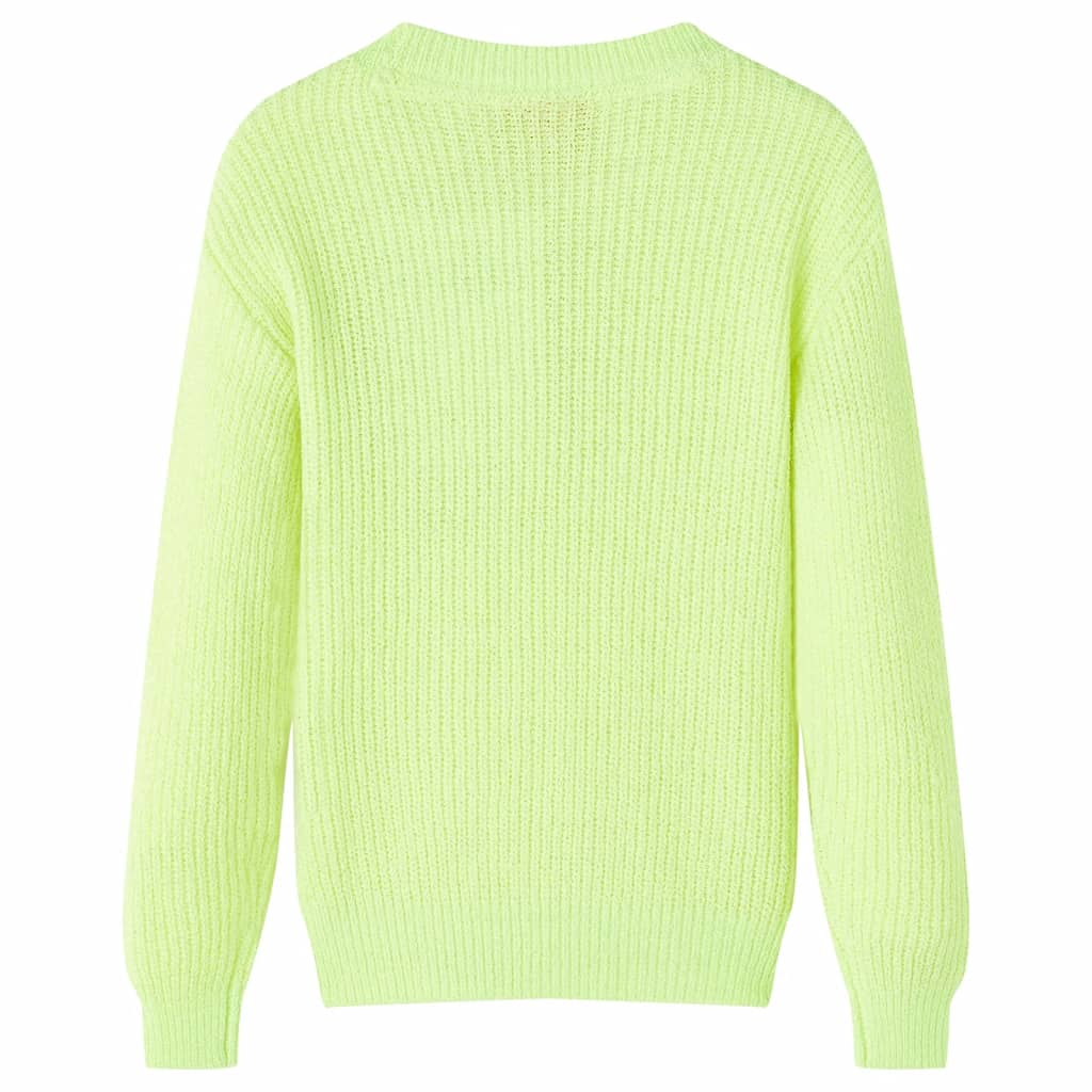 VidaXL Pull enfant tricoté 92 jaune fluo