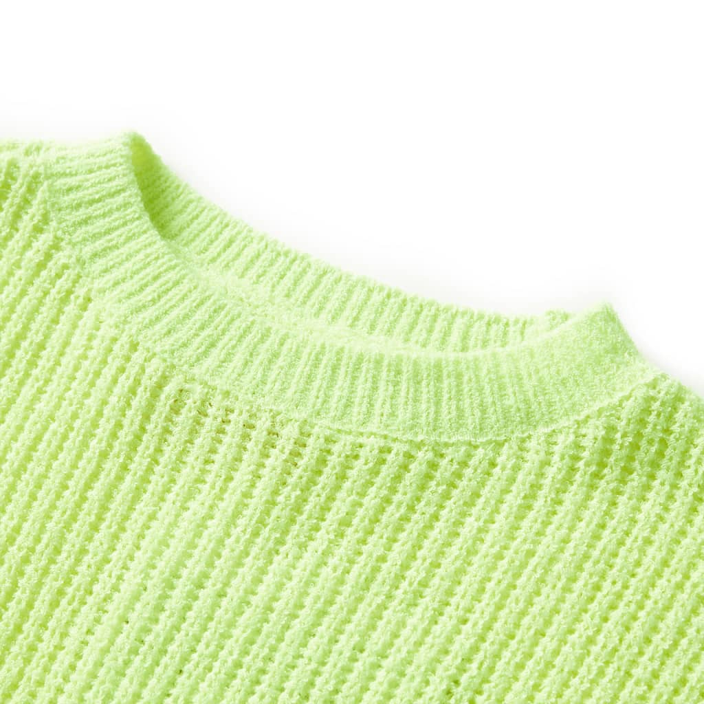 VidaXL Pull enfant tricoté 104 jaune fluo