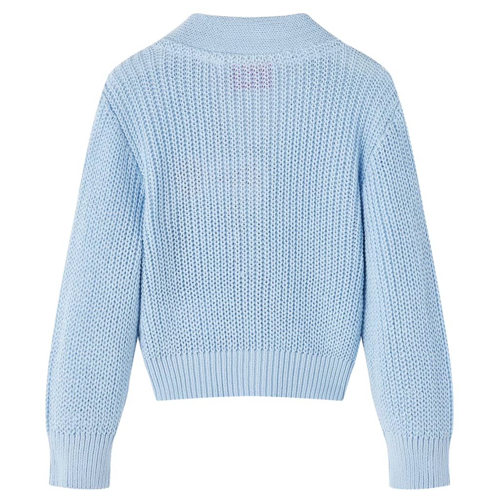 VidaXL Cardigan enfant tricoté 104 bleu