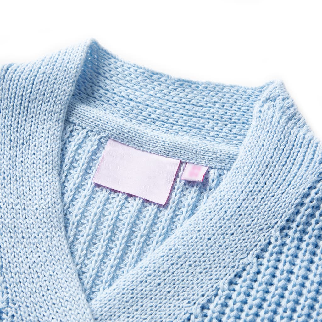VidaXL Cardigan enfant tricoté 104 bleu