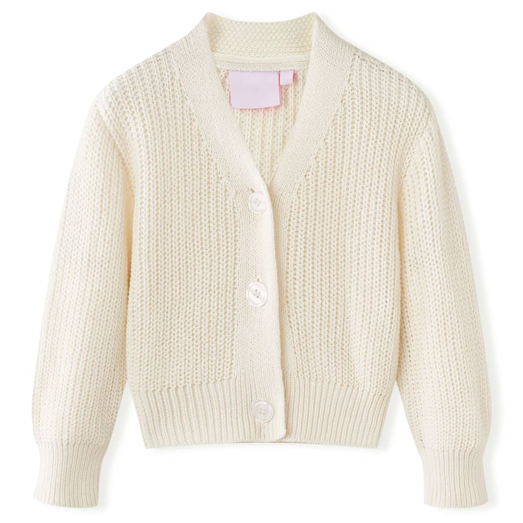 VidaXL cardigan enfant tricoté 92 blanc neige