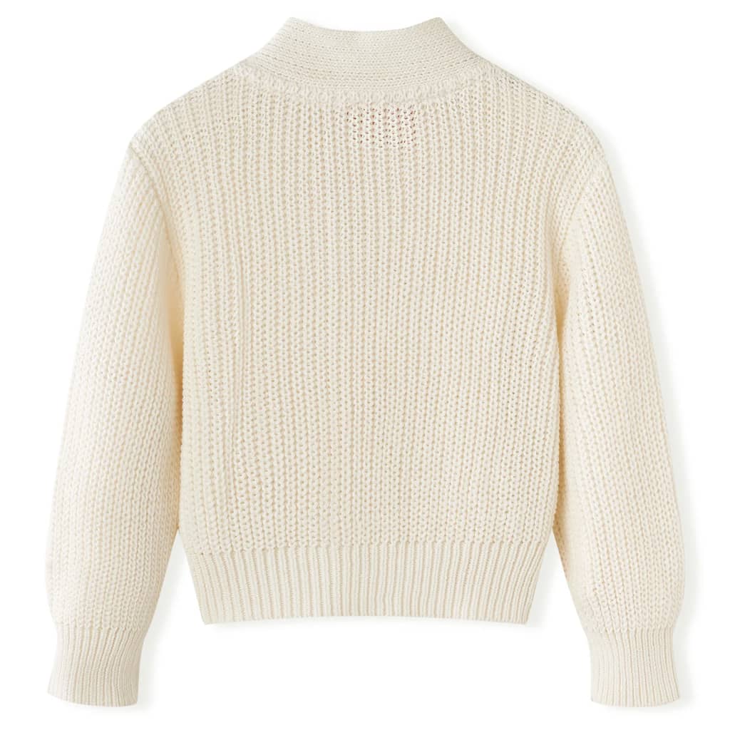 VidaXL Cardigan enfant tricoté 104 blanc neige