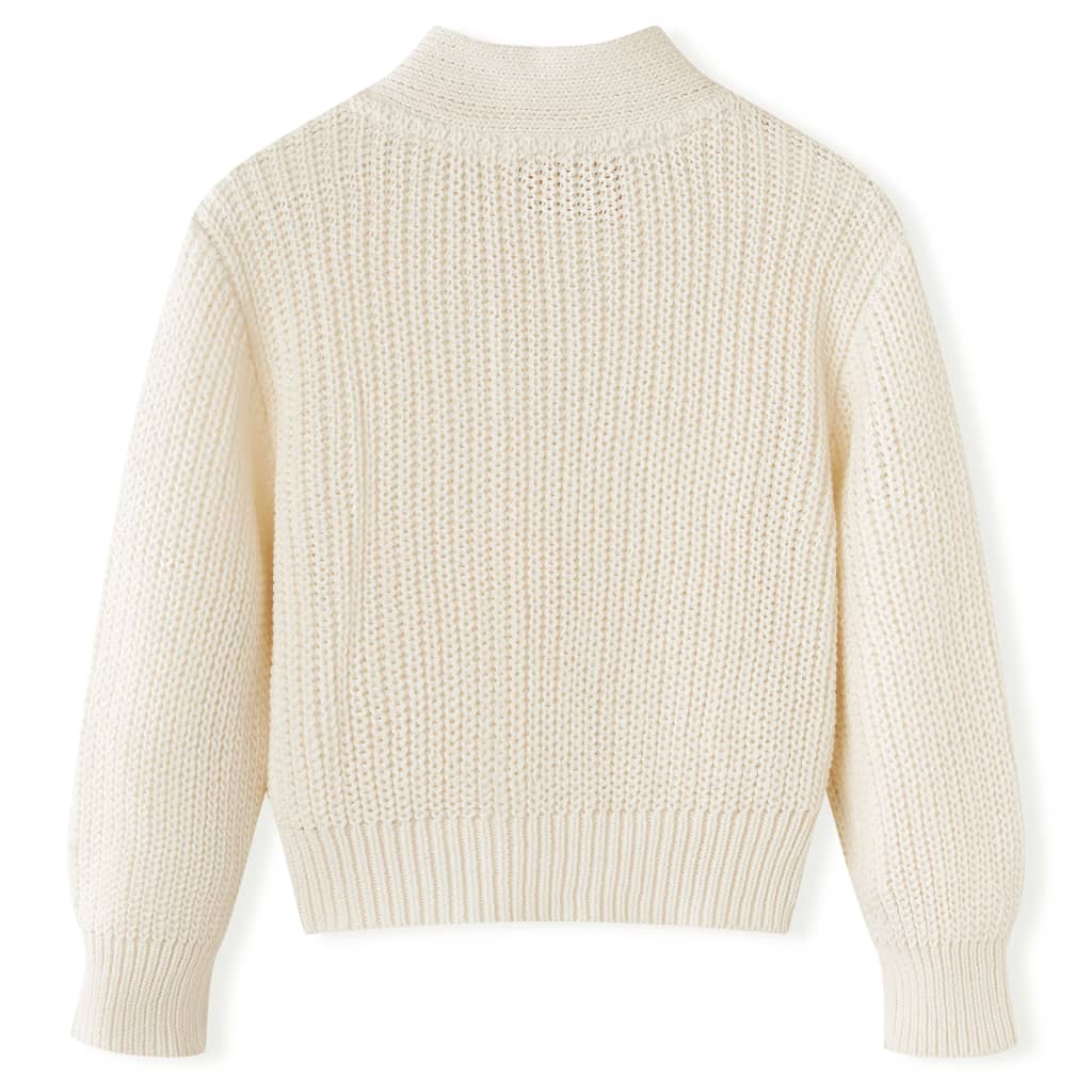 VidaXL Cardigan enfant tricoté 116 blanc neige