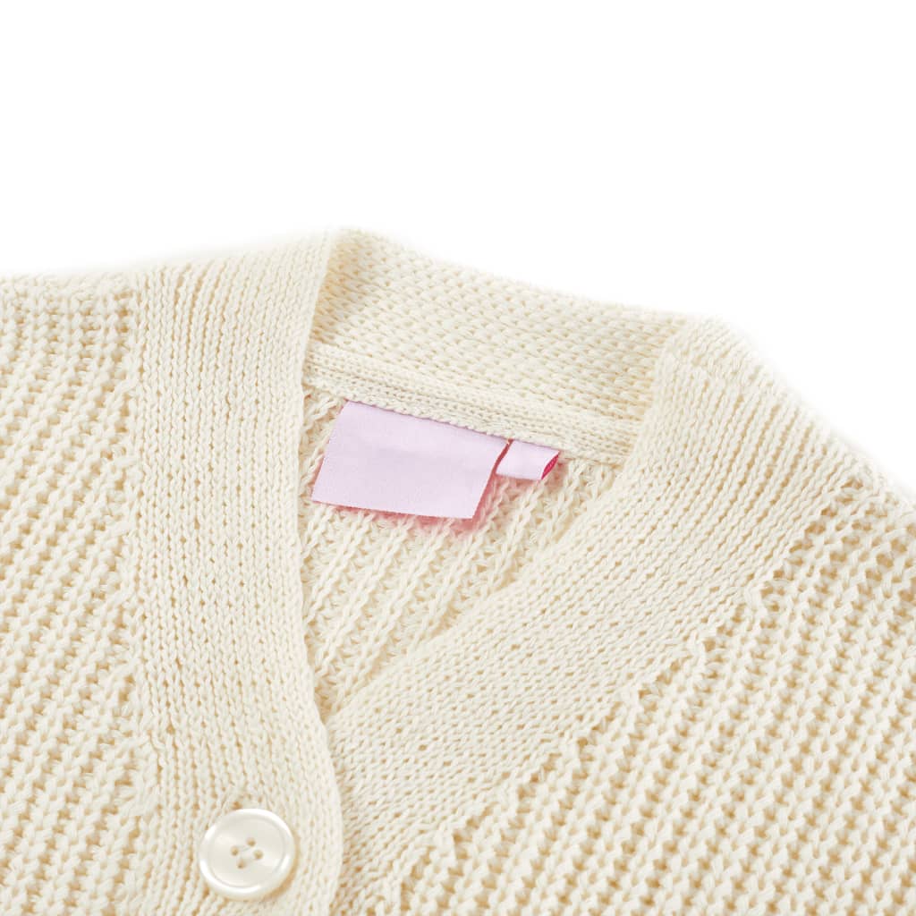VidaXL Cardigan enfant tricoté 128 blanc neige