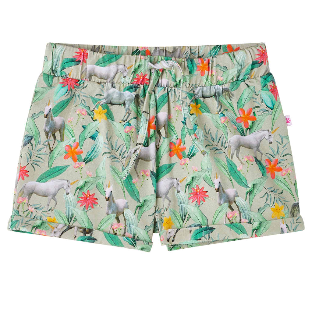 VidaXL Short enfant avec cordon de serrage 104 kaki clair