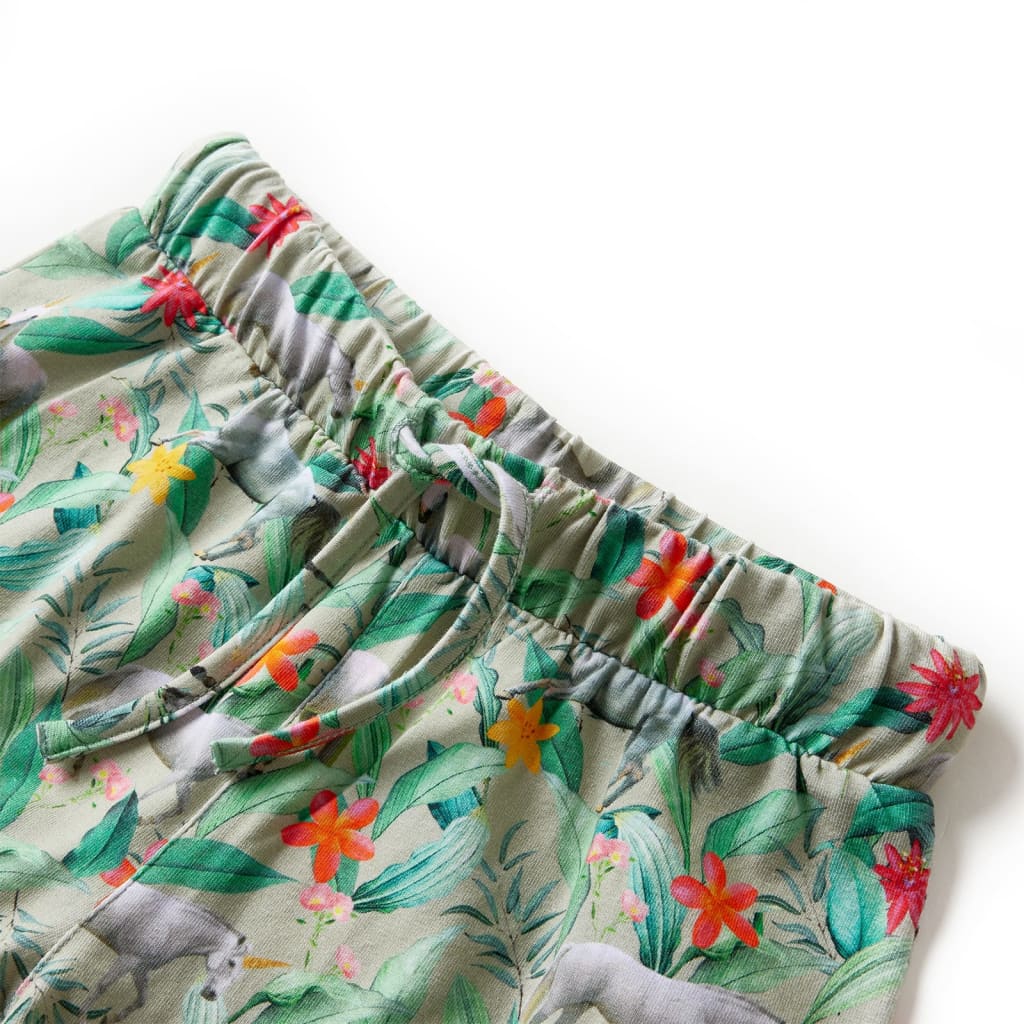 VidaXL Short enfant avec cordon de serrage 140 kaki clair