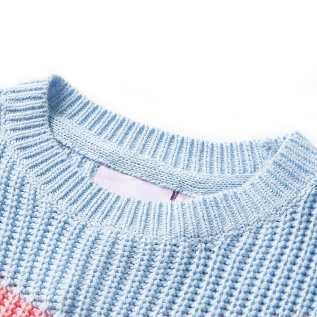 VidaXL Pull enfant tricoté 116 bleu